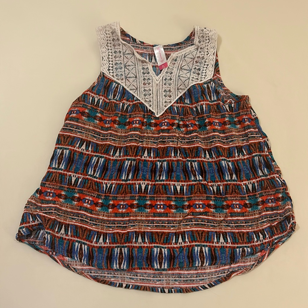 Y2k Aztec Print Tank Top